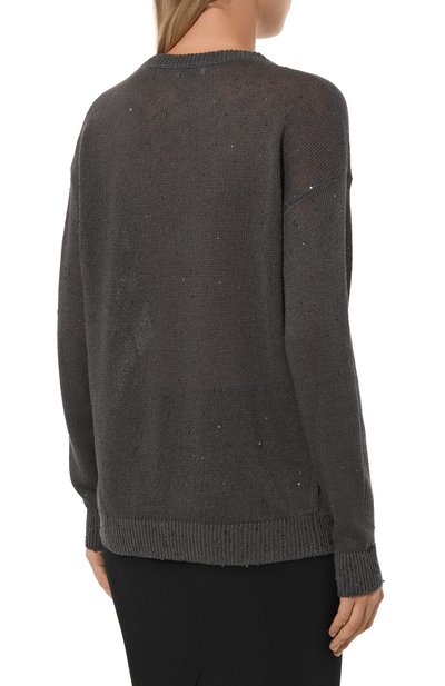 Пуловер изо льна и шелка BRUNELLO CUCINELLI, арт. M1000B1032, фото 4