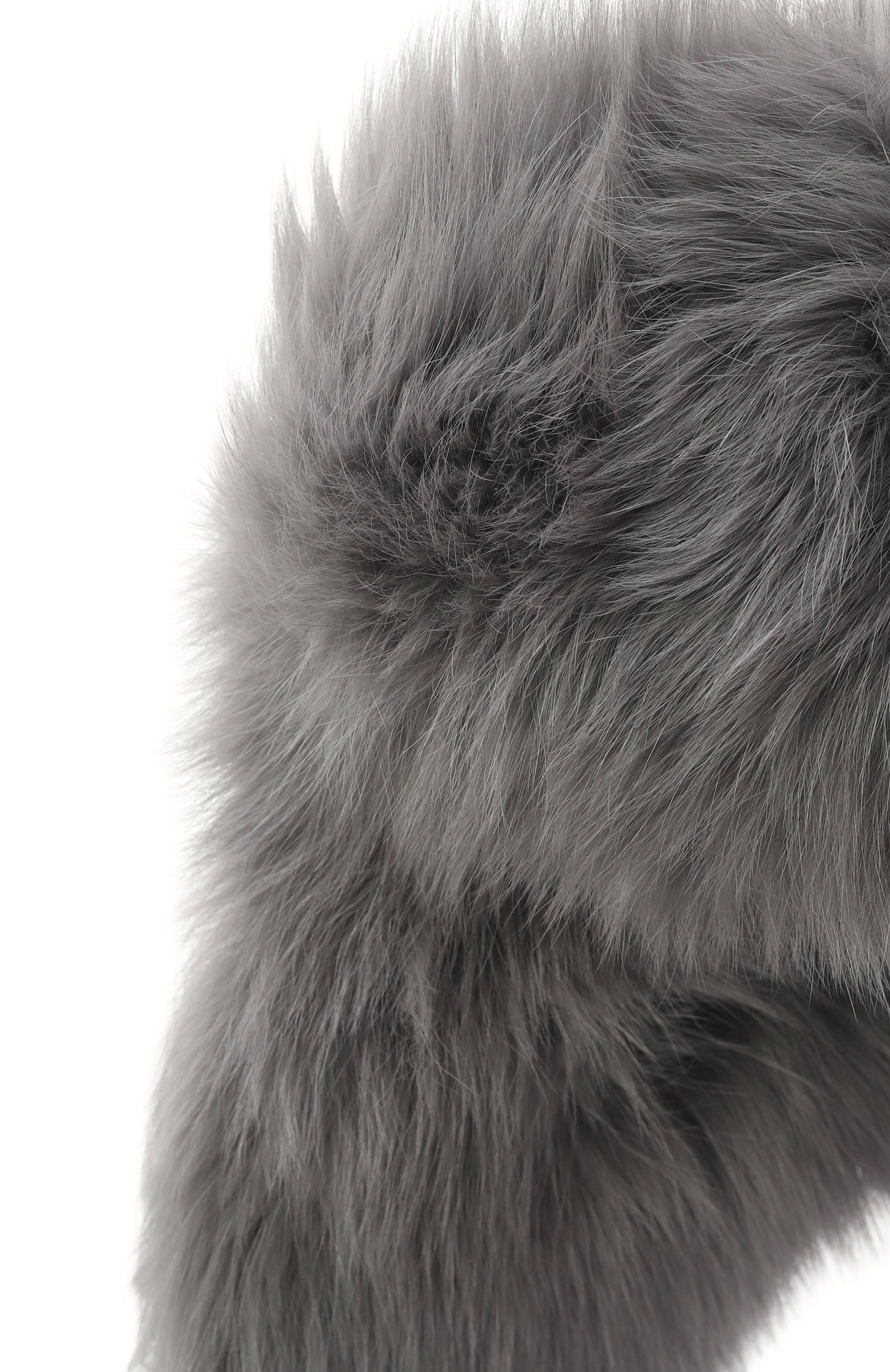 Пуховая шапка-ушанка с отделкой из песца YVES SALOMON ENFANT, арт. 23WEA015XXD0XW, фото 3