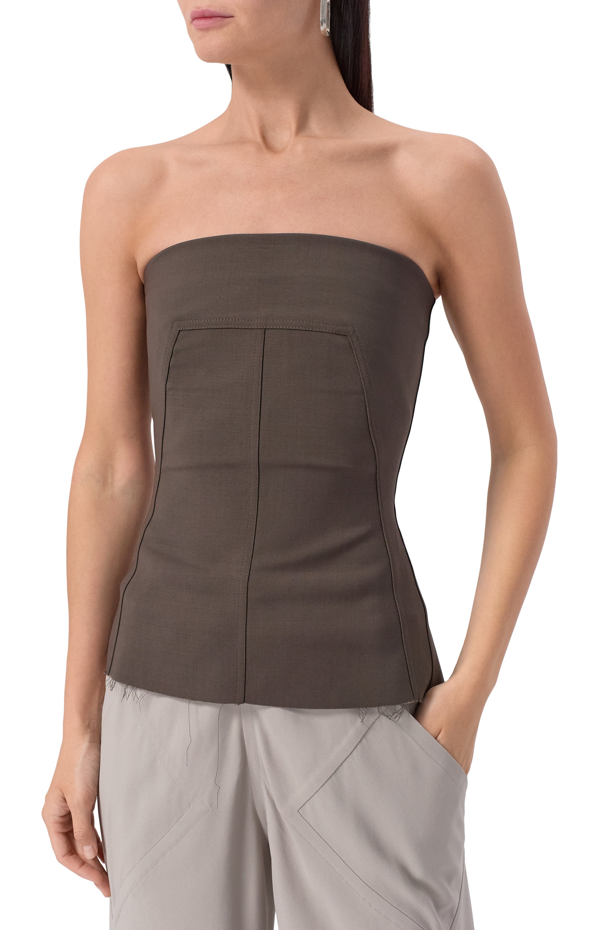 Шерстяной топ-корсет RICK OWENS, арт. RP02E4127/WST, фото 3