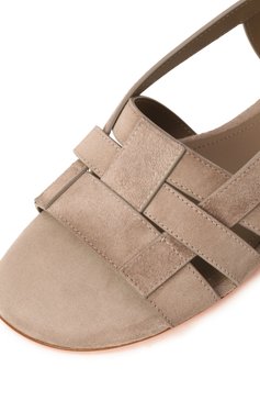 Женские замшевые сандалии SANTONI бежевого цвета, арт. WHPG70832HA1T0AE | Фото 7 (Подошва: Плоская; Материал внешний: Натуральная кожа, Замша; Материал внутренний: Натуральная кожа; Каблук высота: Низкий)