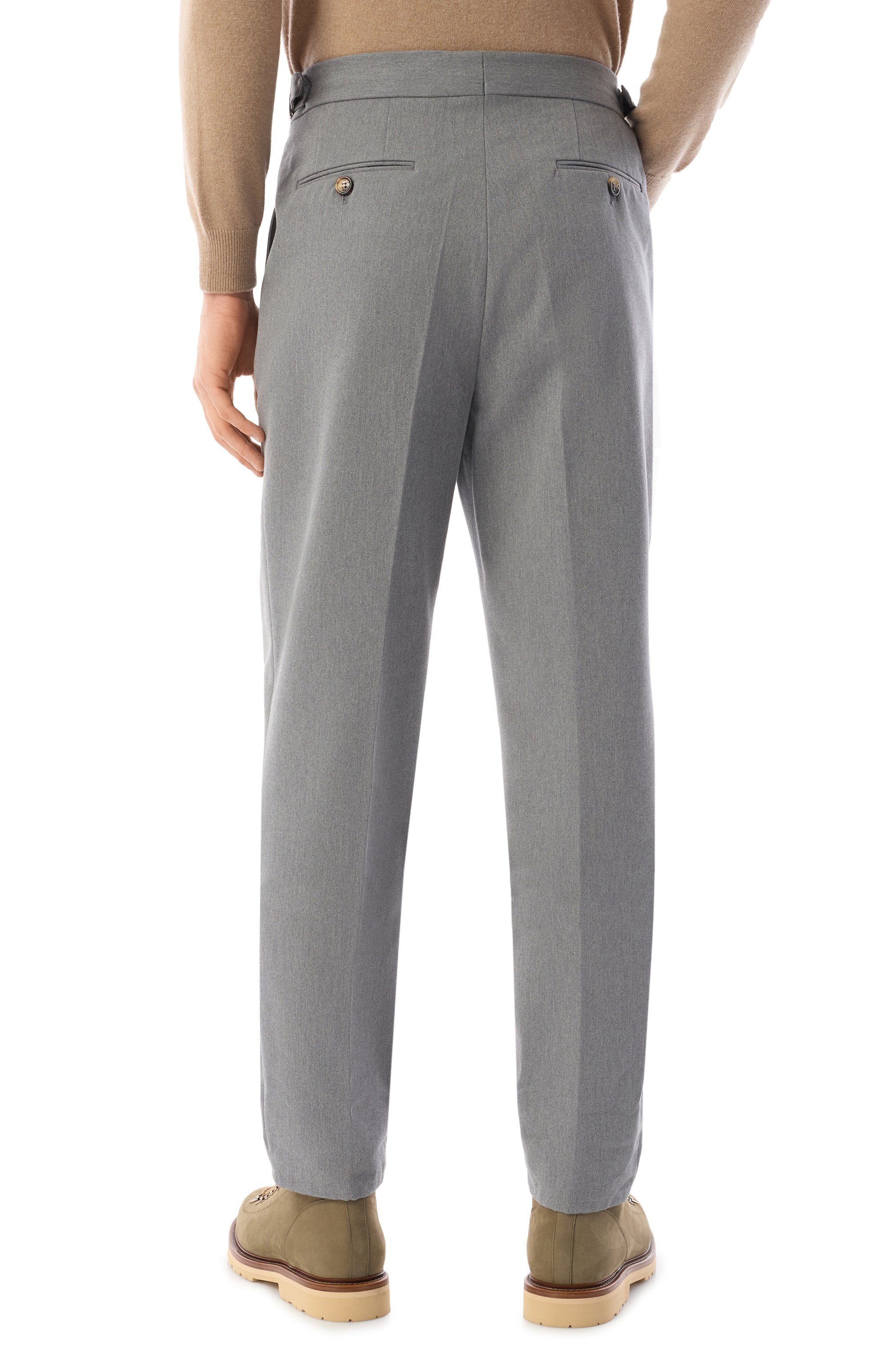 Брюки из хлопка и шерсти BRUNELLO CUCINELLI, арт. ME262M5030, фото 4