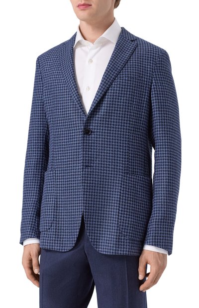 Пиджак из шелка и шерсти ZEGNA, арт. 1D7SG0/949703A9, фото 4
