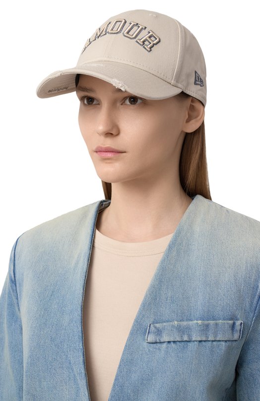 Хлопковая бейсболка Zadig&Voltaire x New Era Zadig and Voltaire 0WHT01148 Бежевый  0WHT01148 Фото 2