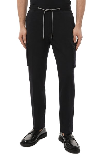 Брюки-карго из шерсти и хлопка CORNELIANI темно-синего цвета по цене 52750 руб., арт. 934L14-9318800, фото 3 Брюки-карго из шерсти и хлопка CORNELIANI, арт. 934L14-9318800, фото 3