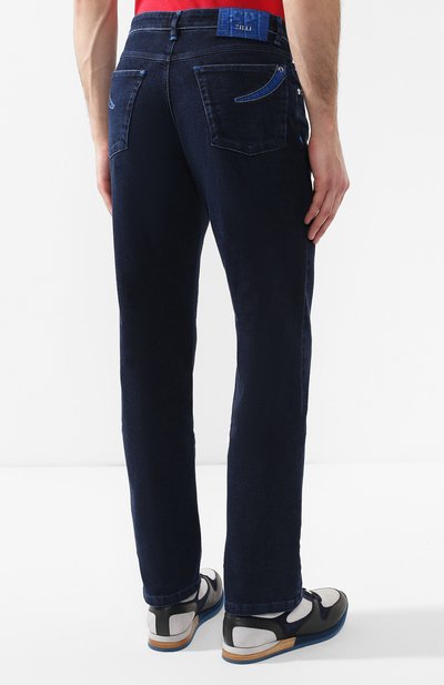 Джинсы с отделкой из кожи аллигатора ZILLI, арт. MCR-00010-DEJA1/R001/AMIS, фото 4