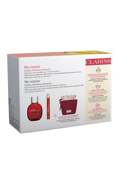 Набор средств ароматического ухода eau dynamisante (100+10ml) CLARINS бесцветного цвета по цене 4450 руб., арт. 80087435, фото 2 Набор средств ароматического ухода eau dynamisante (100+10ml) CLARINS, арт. 80087435, фото 2