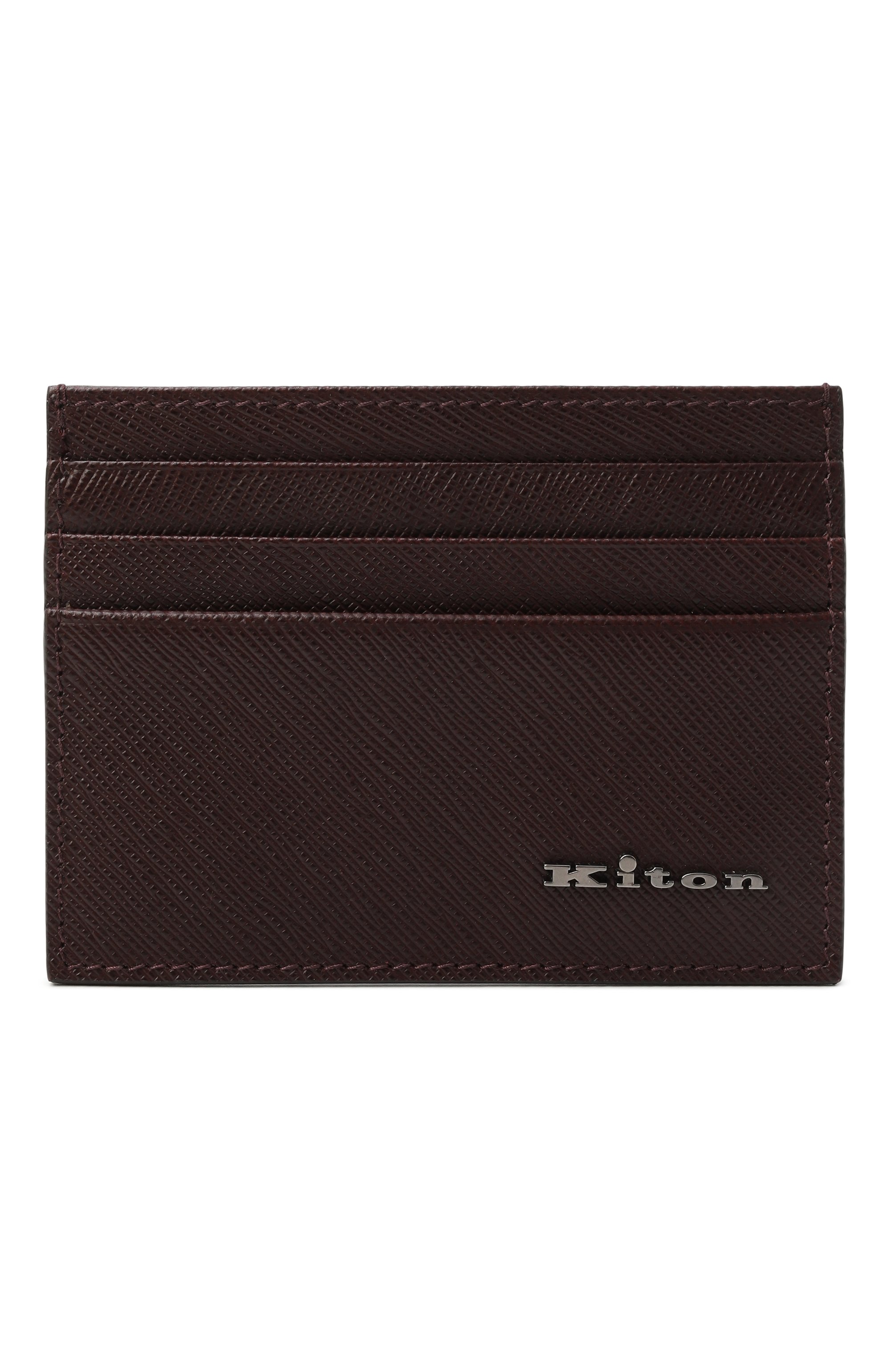 Кожаный футляр для кредитных карт KITON темно-бордового цвета по цене 31750 руб., арт. UPEA010N0126905, фото 1 Кожаный футляр для кредитных карт KITON, арт. UPEA010N0126905, фото 1