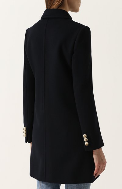 Шерстяное пальто с отложным воротником и жемчужными пуговицами GUCCI, арт. 410535/ZHW03, фото 4