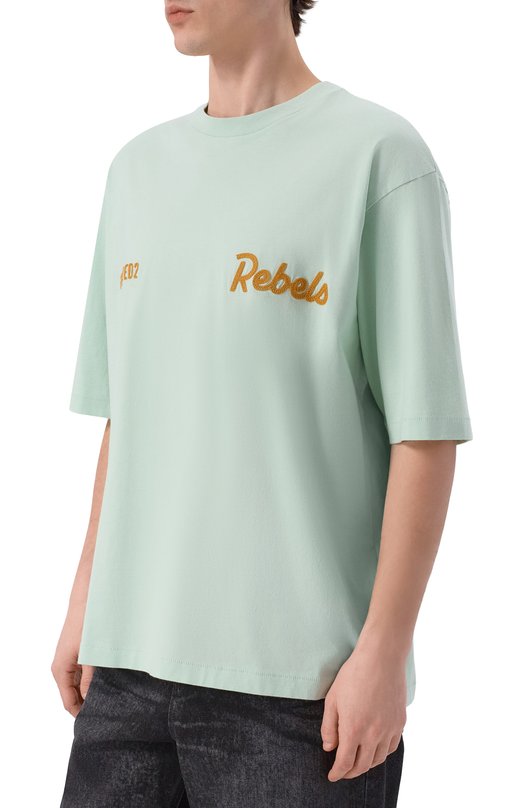 Хлопковая футболка Dsquared2 S74GD1542/D20108 Зелёный  S74GD1542/D20108 Фото 3