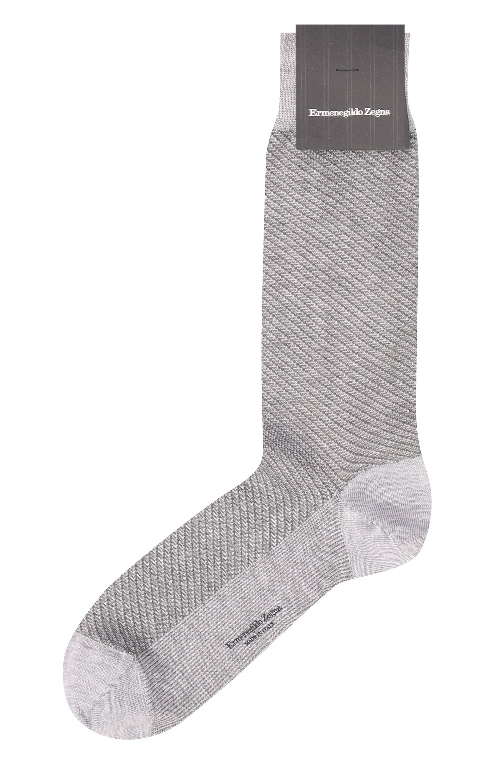 Хлопковые носки ZEGNA серого цвета по цене 3795 руб., арт. N5V404950, фото 1 Хлопковые носки ZEGNA, арт. N5V404950, фото 1