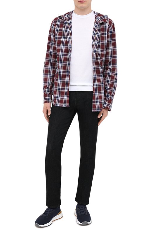 Текстильные кроссовки Brunello Cucinelli MZUWLB0253 Синий  MZUWLB0253 Фото 2