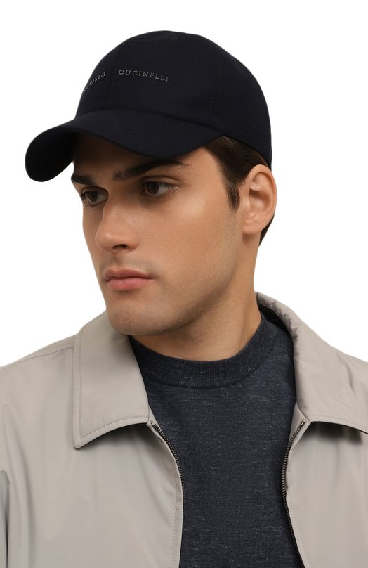 Кашемировая бейсболка Brunello Cucinelli MR4369992 Синий  MR4369992 Фото 2