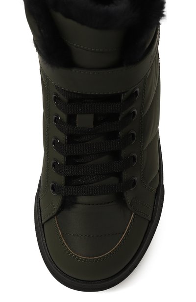 Утепленные кеды MISSOURI хаки цвета по цене 22600 руб., арт. 41306/28-30, фото 4 Утепленные кеды MISSOURI, арт. 41306/28-30, фото 4