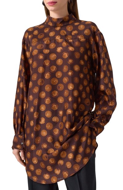 Атласная блузка DRIES VAN NOTEN, арт. 242-010702-9156, фото 3