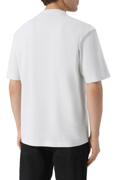 Хлопковая футболка HUGO BLUE кремового цвета по цене 7490 руб., арт. 50509991, фото 4 Хлопковая футболка HUGO BLUE, арт. 50509991, фото 4