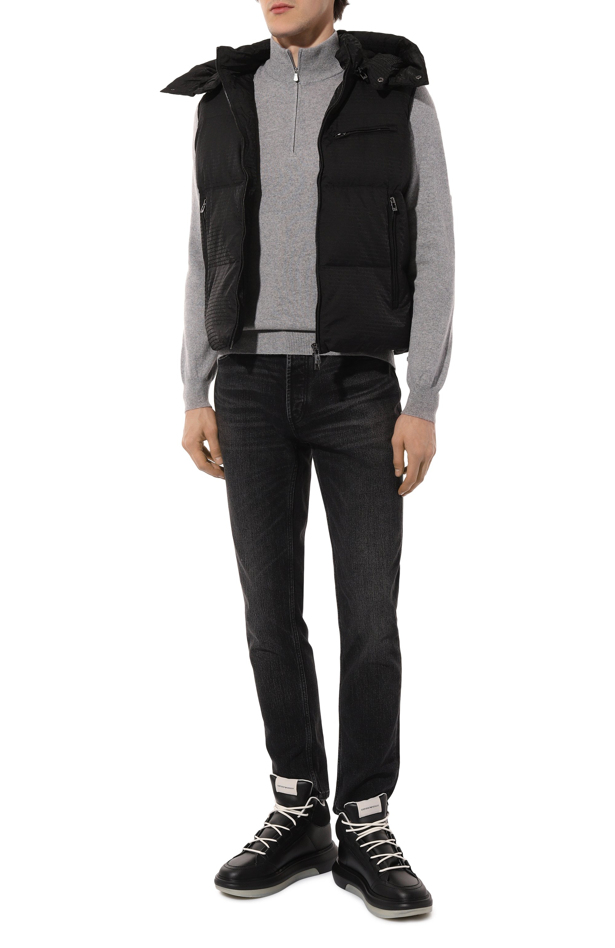 Кожаные кроссовки EMPORIO ARMANI, арт. X4Z135/XR201, фото 2