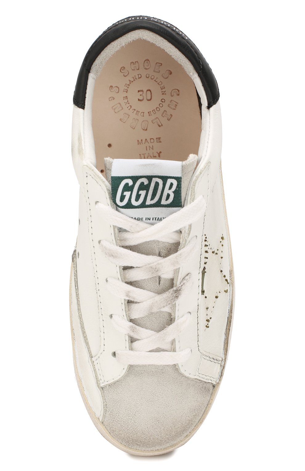 Кожаные кеды superstar GOLDEN GOOSE DELUXE BRAND, арт. G35KS301.B12, фото 4