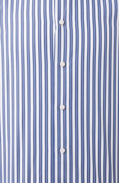 Мужская хлопковая рубашка ZEGNA темно-синего цвета, арт. 701526A7/9MS0JI | Фото 6 (Материал сплава: Проставлено; Материал внешний: Хлопок; Рукава: Длинные; Стили: Кэжуэл; Драгоценные камни: Проставлено; Длина (для топов): Стандартные; Рубашки М: Slim Fit; Воротник: Кент; Манжеты: На пуговицах; Принт: Полоска; Случай: Повседневный)