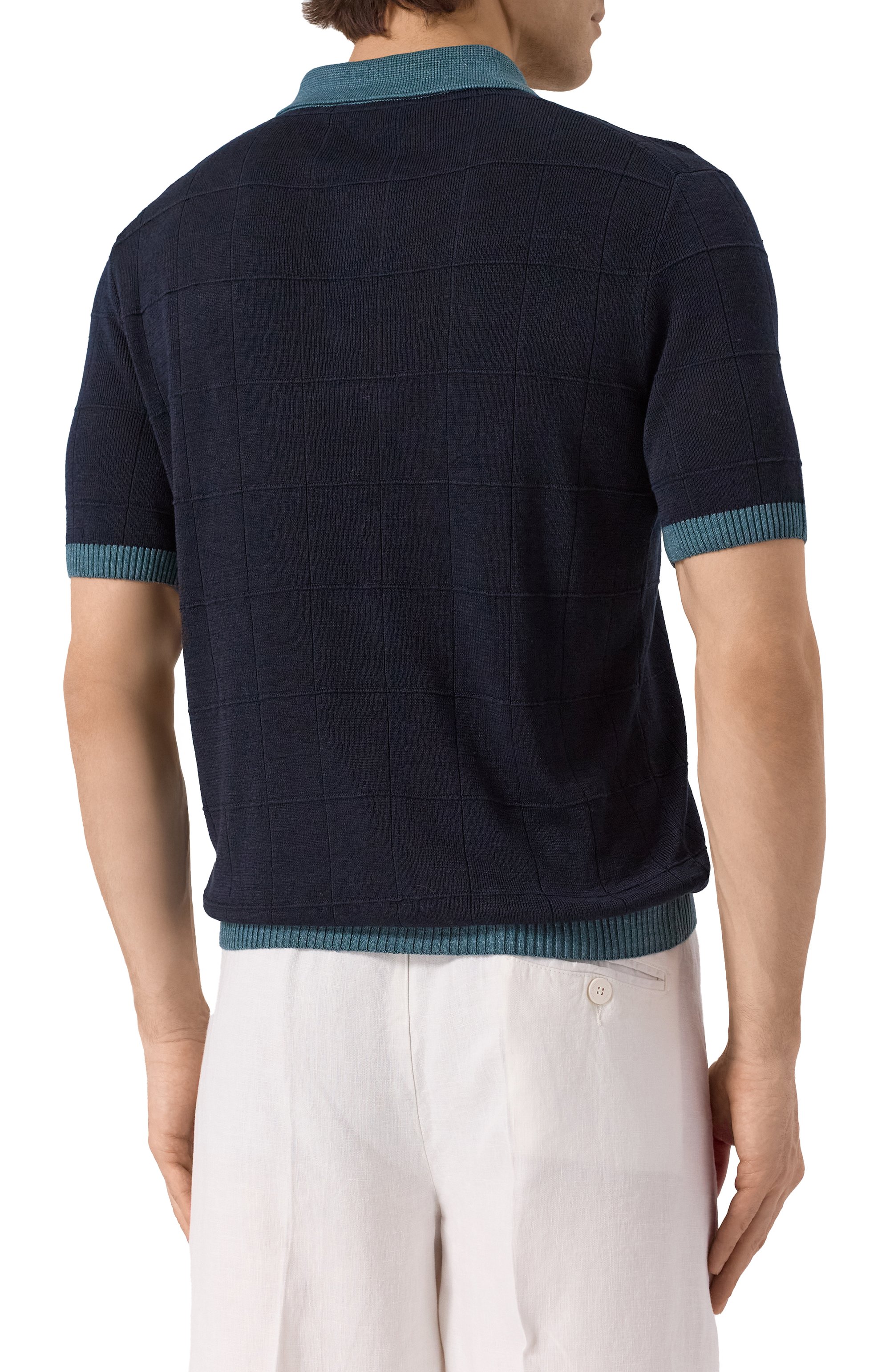 Поло изо льна и шелка CANALI, арт. C1084/MK02269, фото 4