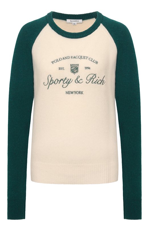 Свитер из кашемира и шерсти Sporty and Rich WS07561412WH61 Разноцветный WS07561412WH61