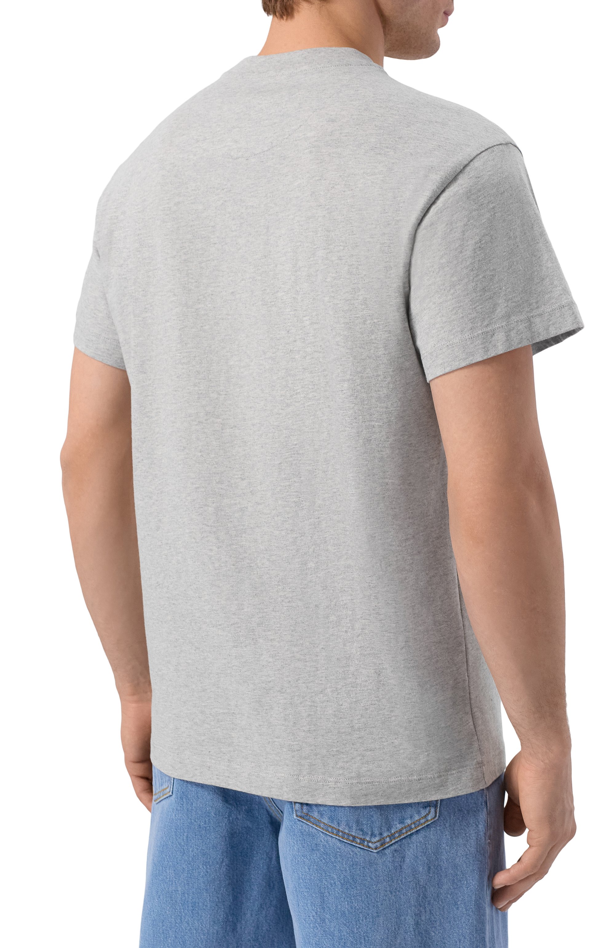 Хлопковая футболка JIL SANDER серого цвета по цене 17600 руб., арт. J47GC0001/JTN254_, фото 4 Хлопковая футболка JIL SANDER, арт. J47GC0001/JTN254_, фото 4