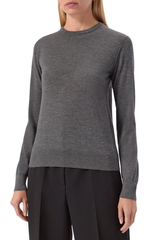 Кашемировый пуловер Dolce & Gabbana FXXAGZ/JBW0P Серый  FXXAGZ/JBW0P Фото 3