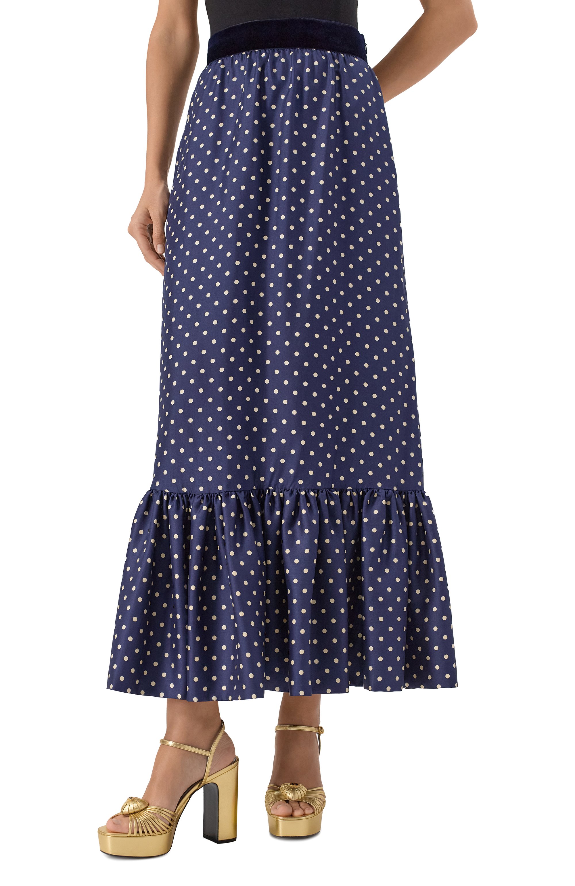 Шелковая юбка VALENTINO, арт. 7B3RADS1/9ML, фото 3