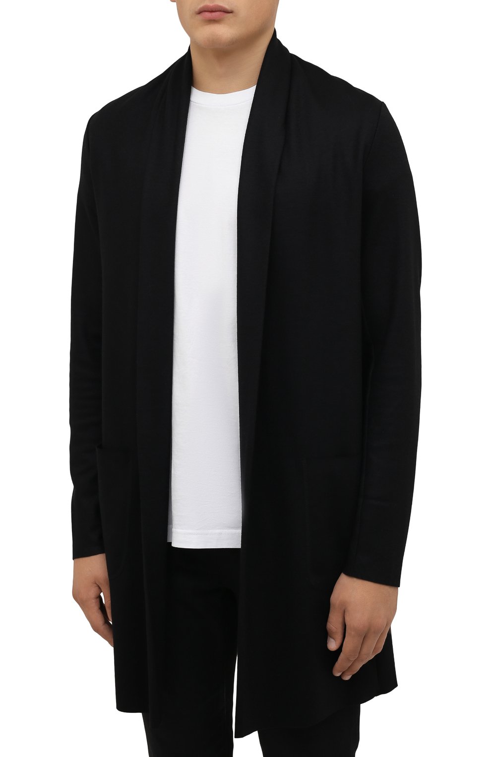 Шерстяной кардиган KAZUYUKI KUMAGAI черного цвета по цене 53950 руб., арт. AC12-279, фото 3 Шерстяной кардиган KAZUYUKI KUMAGAI, арт. AC12-279, фото 3