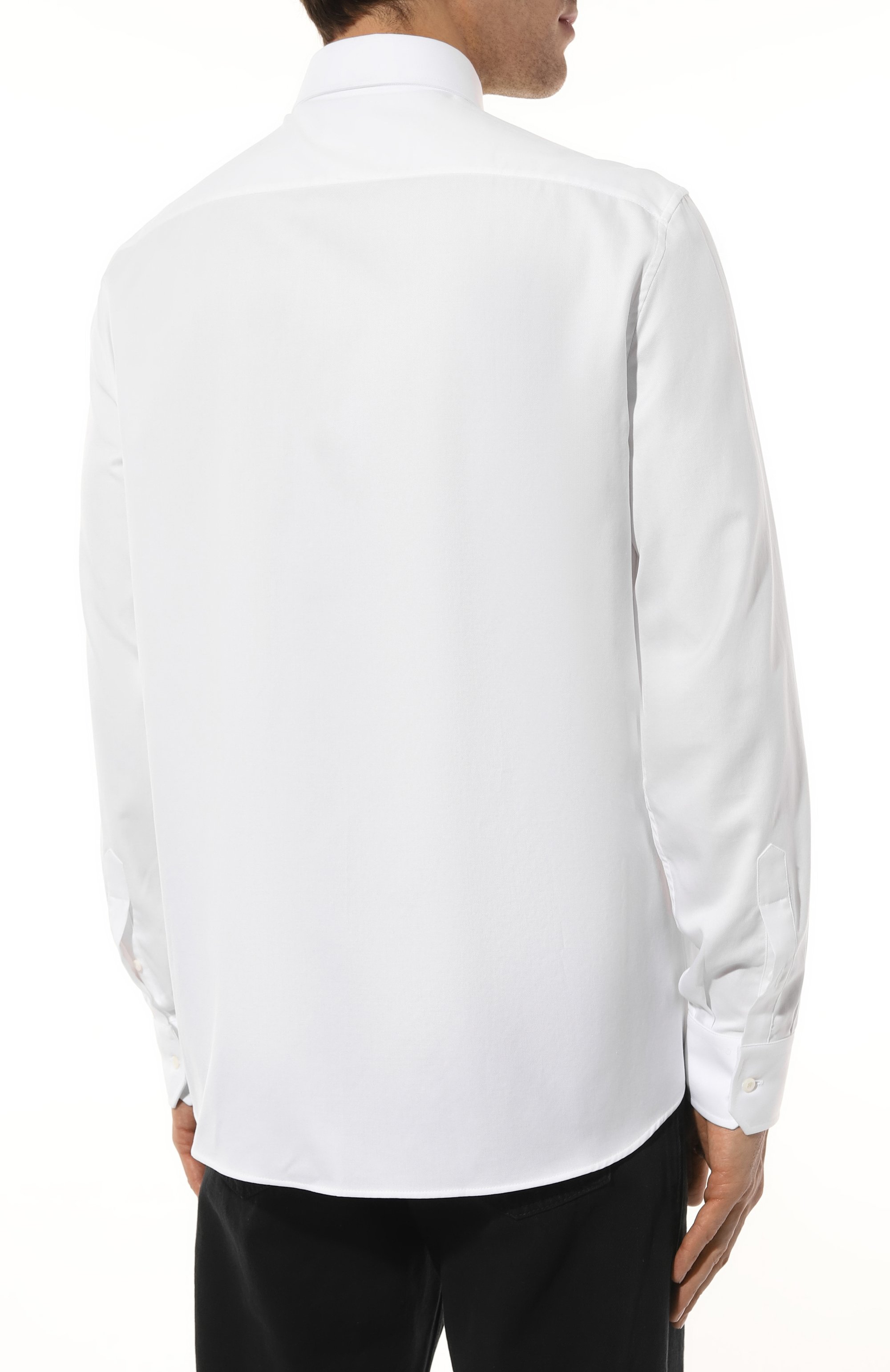 Хлопковая рубашка BRUNELLO CUCINELLI, арт. MW6040626, фото 4