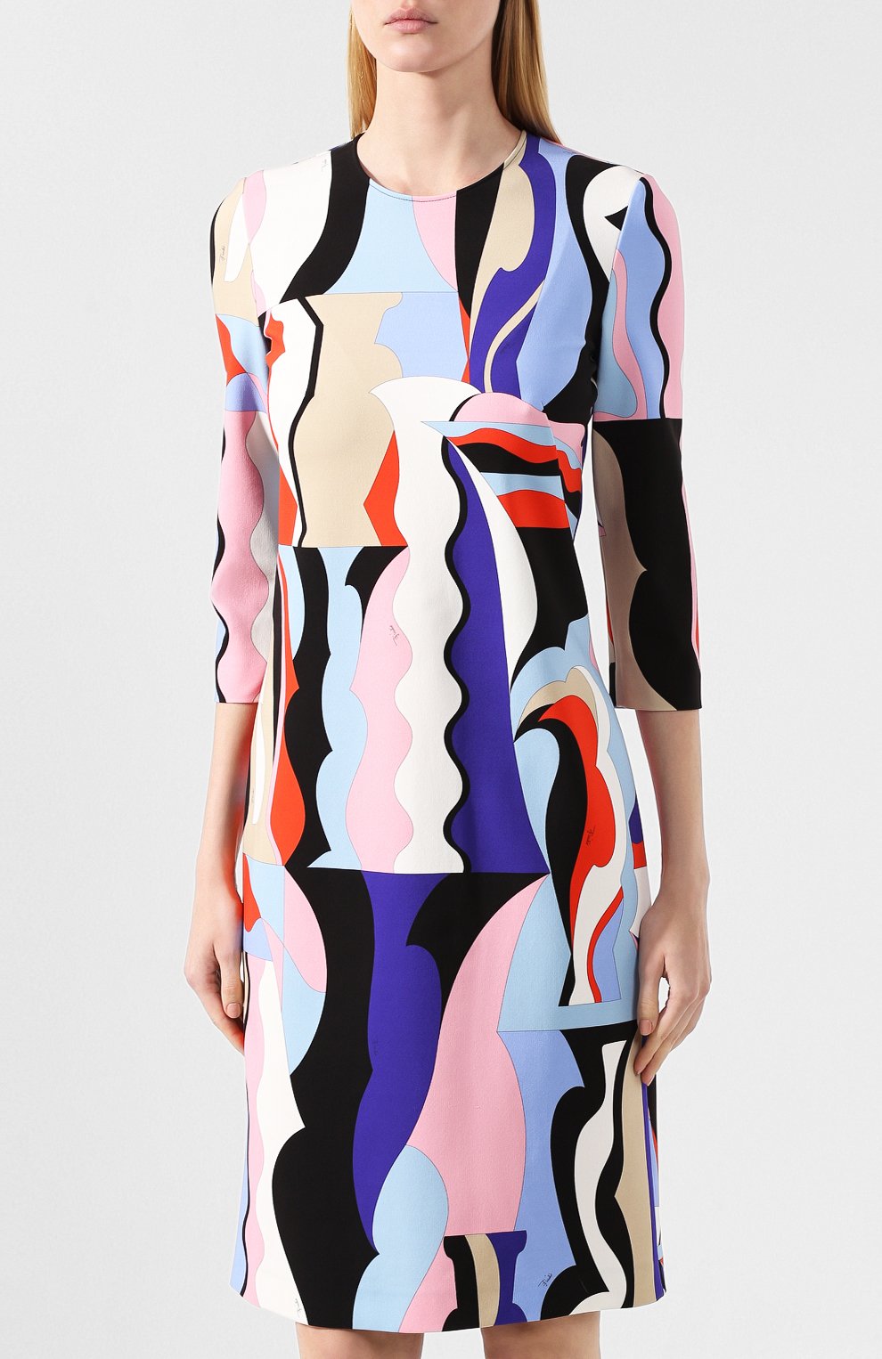 Платье из вискозы EMILIO PUCCI фиолетового цвета по цене 94150 руб., арт. 9RRH01/9R746, фото 3 Платье из вискозы EMILIO PUCCI, арт. 9RRH01/9R746, фото 3