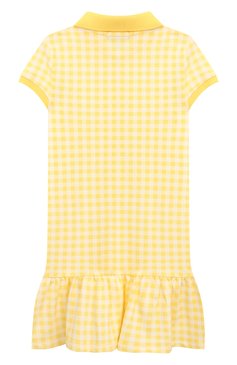 Детское хлопковое платье POLO RALPH LAUREN желтого цвета, арт. 313868759 | Фото 2 (Рукава: Короткие; Материал внешний: Хлопок; Девочки Кросс-КТ: Платье-одежда; Случай: Повседневный; Материал сплава: Проставлено; Драгоценные камни: Проставлено; Нос: Не проставлено; Региональные ограничения белый список (Axapta Mercury): Не проставлено; Ростовка одежда: 12 лет | 152 см, 9 лет | 134 см, 8 лет | 128 см, 13 - 15 лет | 158 см)