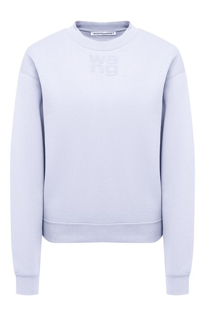 Хлопковый свитшот ALEXANDERWANG.T голубого цвета по цене 20900 руб., арт. 4CC1201157, фото 1 Хлопковый свитшот ALEXANDERWANG.T, арт. 4CC1201157, фото 1