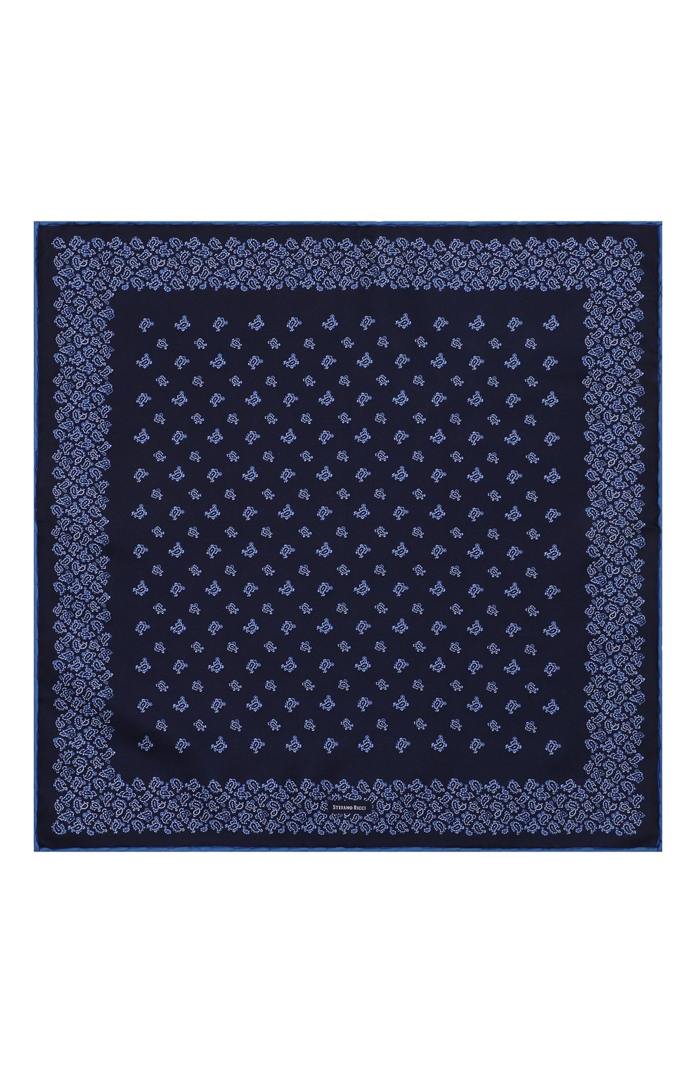 Шелковый платок STEFANO RICCI темно-синего цвета по цене 19000 руб., арт. FZSR8/11723, фото 3 Шелковый платок STEFANO RICCI, арт. FZSR8/11723, фото 3