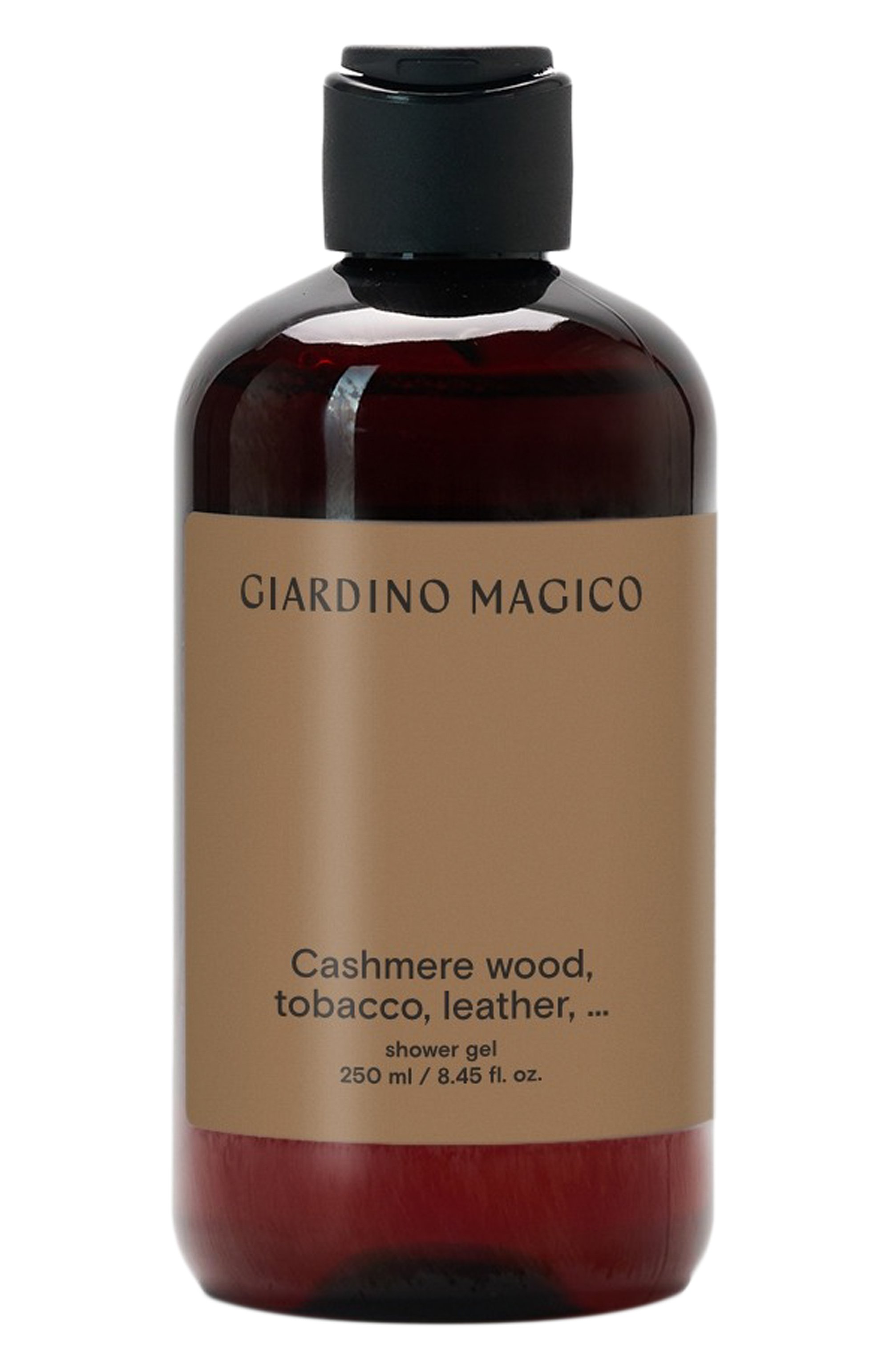 Увлажняющий гель для душа cashmere wood, tobacco, leather, … (250ml)  GIARDINO MAGICO, арт. 4660222280923, фото 1