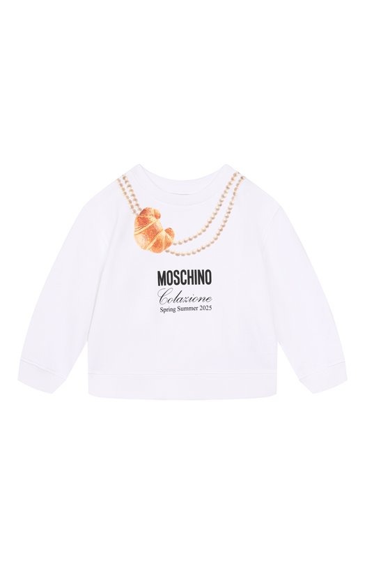 

Хлопковый свитшот Moschino, Белый