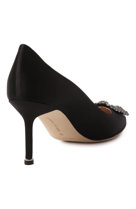 Текстильные туфли Hangisi 70 Manolo Blahnik 9XX-0662/SAT Чёрный  9XX-0662/SAT Фото 5