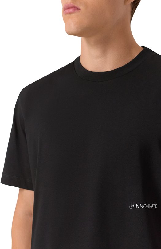 Хлопковая футболка HINNOMINATE HMABM01373 Чёрный  HMABM01373 Фото 5