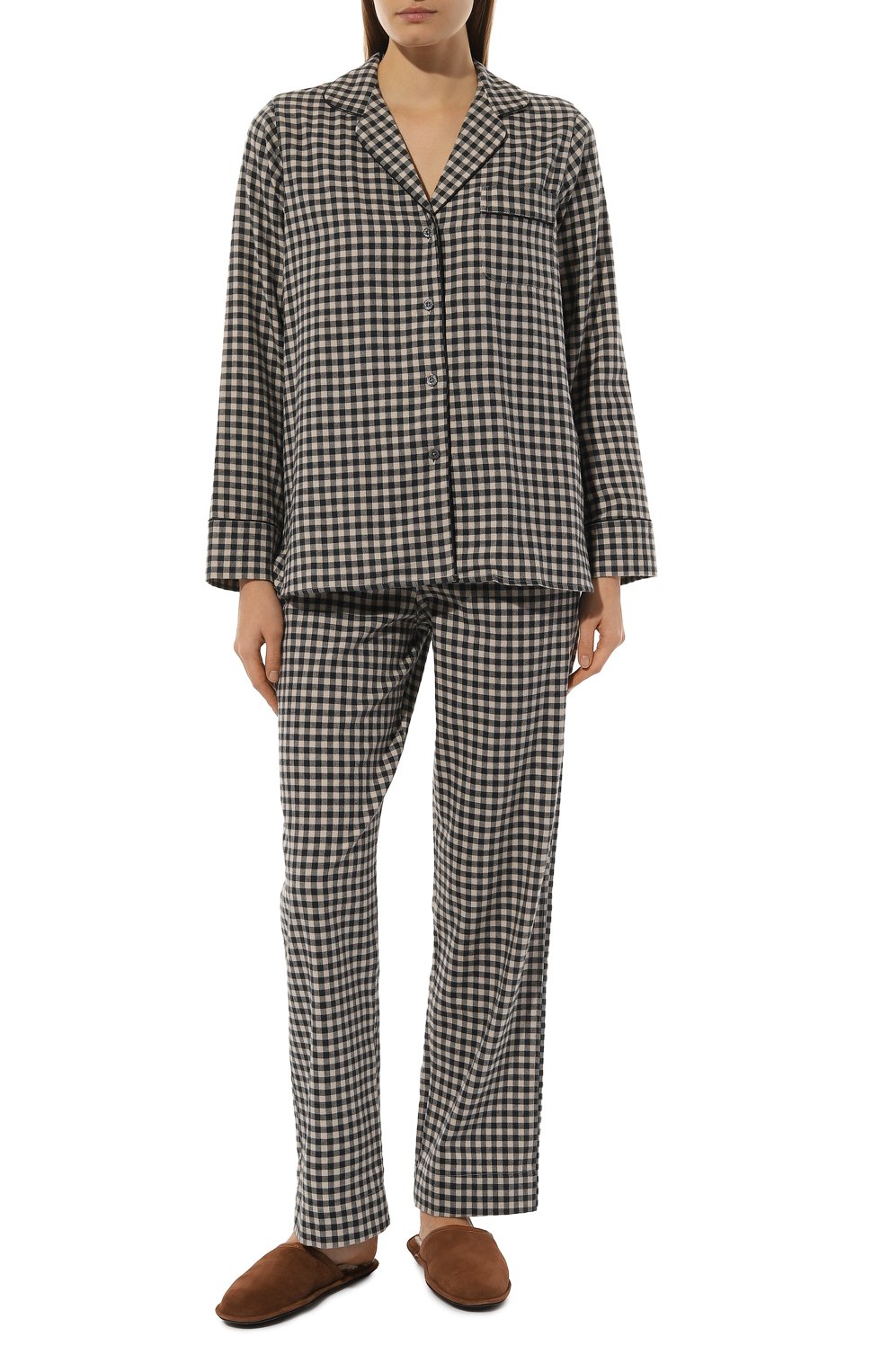 Пижама из хлопка и шерсти ZIMMERLI черно-белого цвета по цене 41250 руб., арт. 4600-11000, фото 2 Пижама из хлопка и шерсти ZIMMERLI, арт. 4600-11000, фото 2