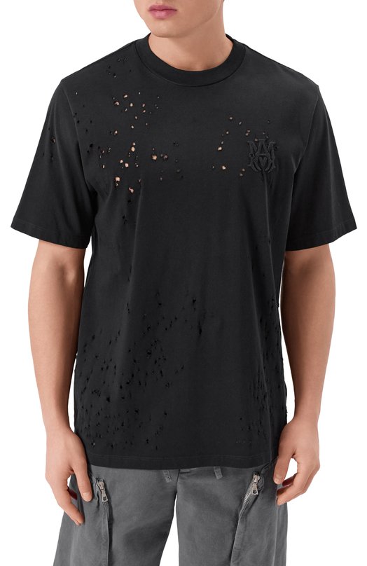 Хлопковая футболка Amiri AMJYTE1059 Чёрный  AMJYTE1059 Фото 3