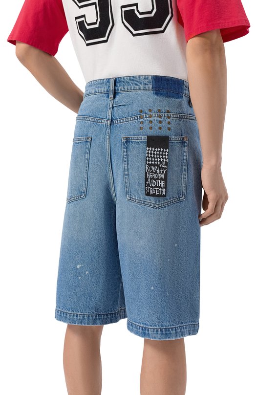 Джинсовые шорты Ksubi MPS26WA008 Голубой  MPS26WA008 Фото 4