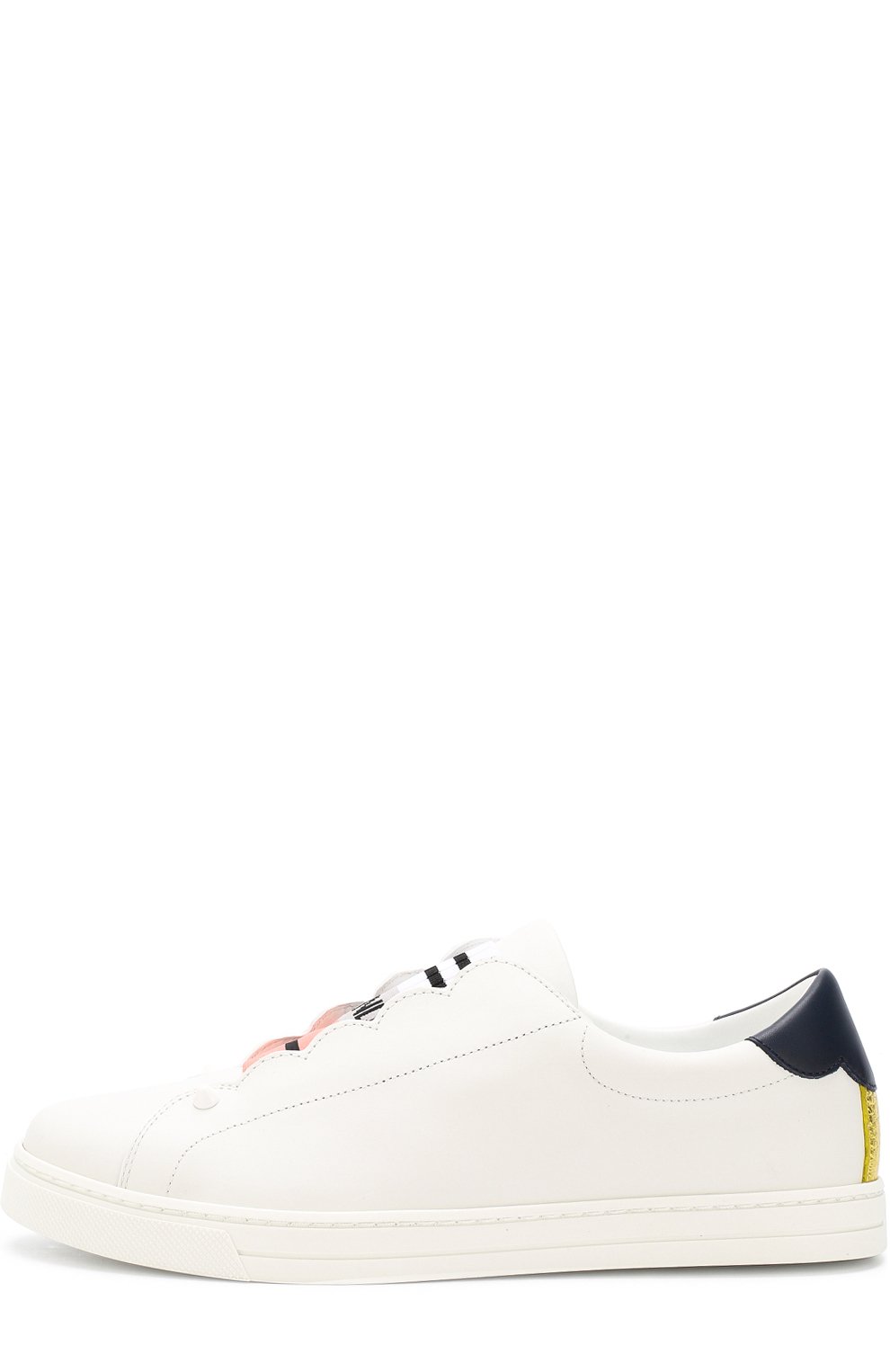 Кожаные кеды с эластичной лентой FENDI белого цвета по цене 74700 руб., арт. 8E6592 3S0, фото 3 Кожаные кеды с эластичной лентой FENDI, арт. 8E6592 3S0, фото 3