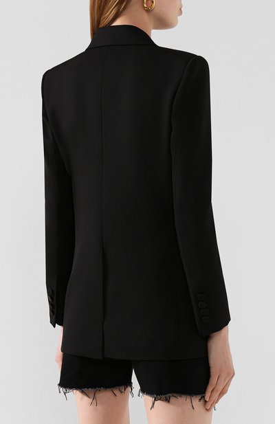 Шерстяной жакет SAINT LAURENT черного цвета по цене 331500 руб., арт. 618771/Y512W, фото 4 Шерстяной жакет SAINT LAURENT, арт. 618771/Y512W, фото 4