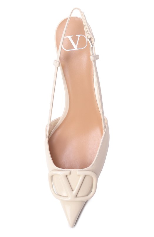 Кожаные туфли Vlogo Signature 40 Valentino 8W2S0Q70/TMK Кремовый  8W2S0Q70/TMK Фото 6