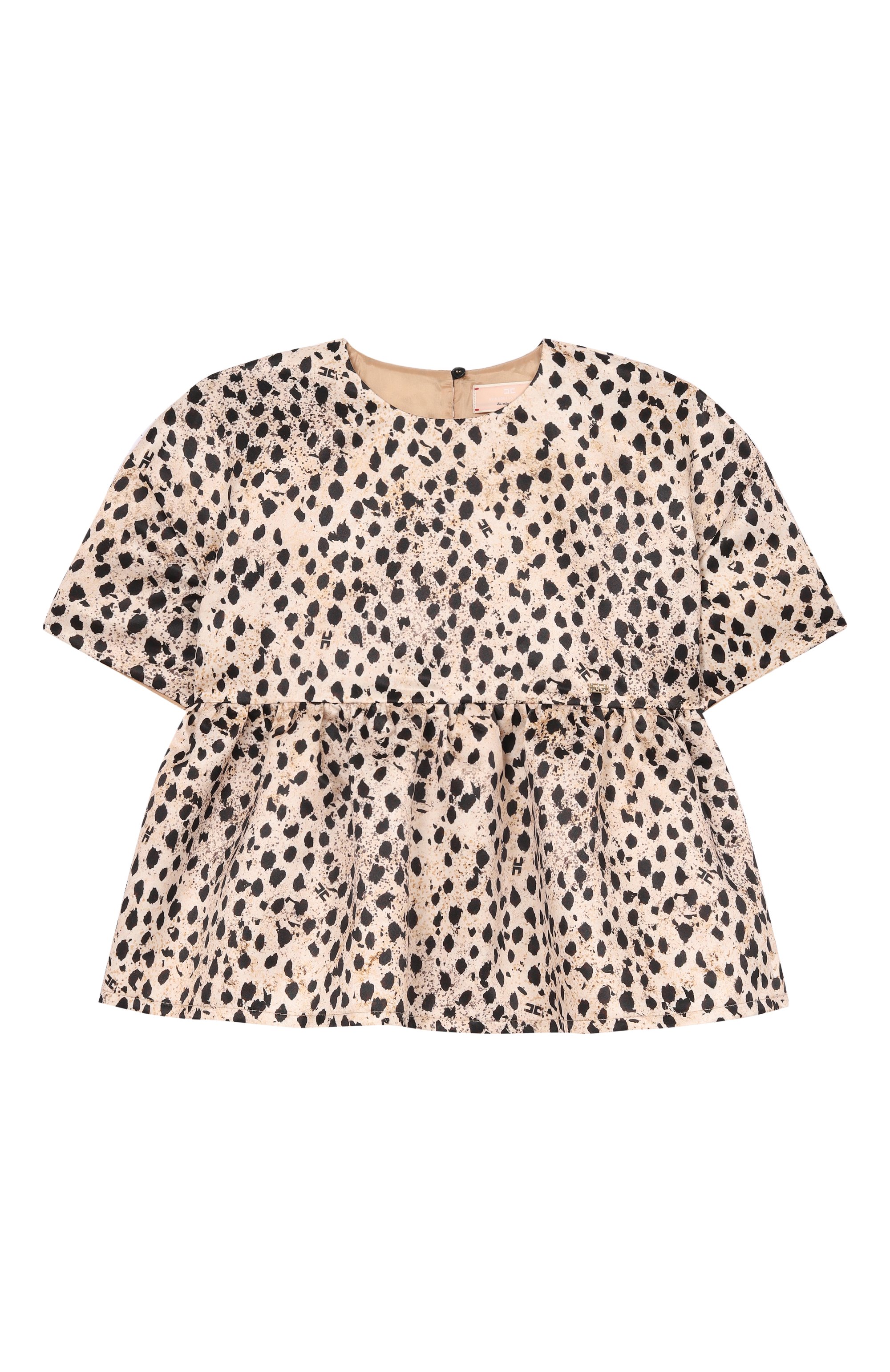 Блузка ELISABETTA FRANCHI LA MIA BAMBINA леопардового цвета по цене 23550 руб., арт. EFCA2890/RAE02, фото 1 Блузка ELISABETTA FRANCHI LA MIA BAMBINA, арт. EFCA2890/RAE02, фото 1