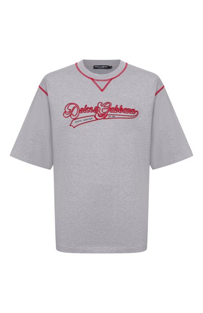 Мужская хлопковая футболка DOLCE & GABBANA, арт. G8TI8Z/G7P0N