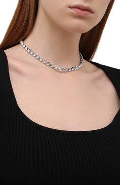 Женское колье ISABEL MARANT серебряного цвета, арт. RC0172-22P013B | Фото 2 (Материал: Металл, Кристаллы; Нос: Не проставлено; Региональные ограничения белый список (Axapta Mercury): Не проставлено)