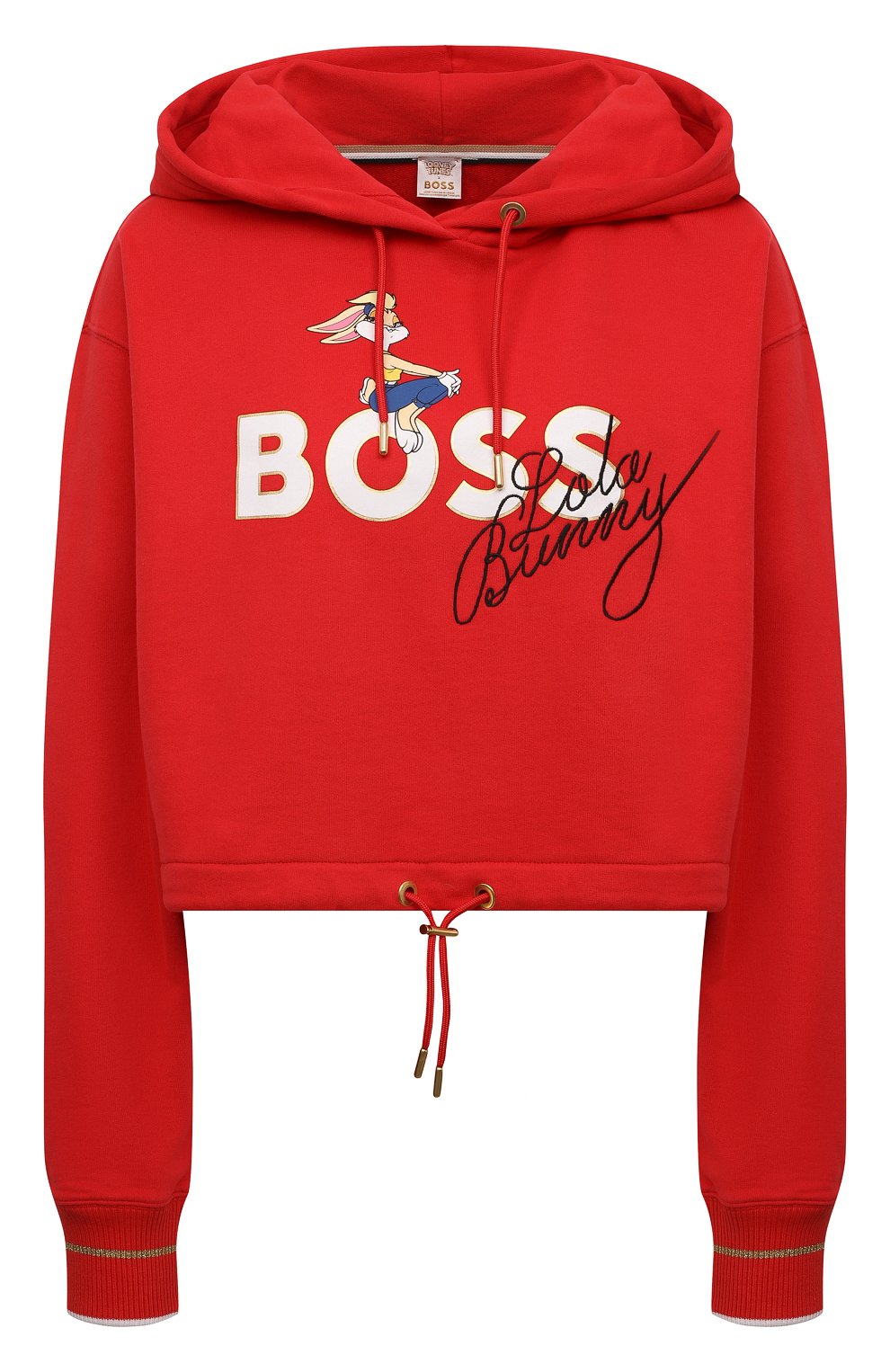 Хлопковое худи looney tunes x boss BOSS красного цвета по цене 16300 руб., арт. 50484939, фото 1 Хлопковое худи looney tunes x boss BOSS, арт. 50484939, фото 1