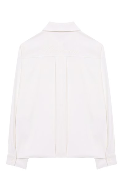 Комплект из рубашки и топа BLUMARINE кремового цвета по цене 27600 руб., арт. BFCA0200/GA019/14-16A, фото 3 Комплект из рубашки и топа BLUMARINE, арт. BFCA0200/GA019/14-16A, фото 3
