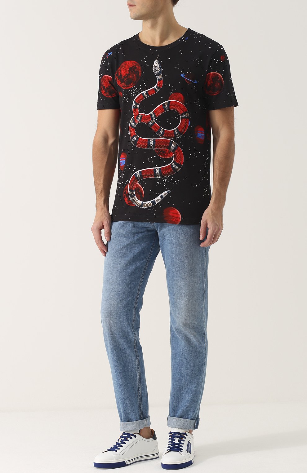 Хлопковая футболка с принтом GUCCI, арт. 457936/X3G51, фото 2