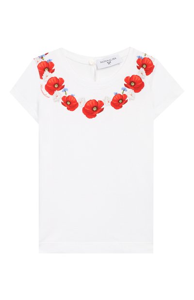 Хлопковая футболка MONNALISA, арт. 313604SC, фото 1